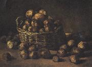 Vincent Van Gogh Still life with a Basket of Potatoes (nn04) Spain oil painting artist